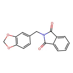 2-(1,3-Benzodioxol-5-ylmethyl)isoindole-1,3-dione structure