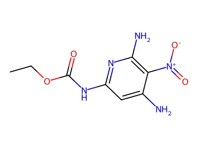 Carbamic acid, (4,6-diamino-5-nitro-2-pyridinyl)-, ethyl ester structure