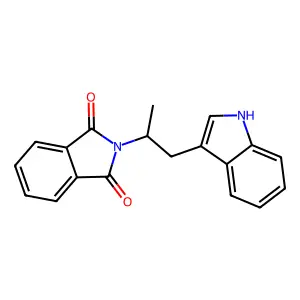 2-[1-(1H-indol-3-yl)propan-2-yl]isoindole-1,3-dione structure