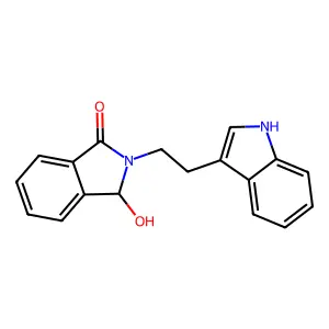 3-Hydroxy-2-[2-(1H-indol-3-yl)ethyl]-2,3-dihydro-1H-isoindol-1-one structure
