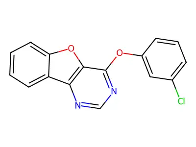 4-(3-Chlorophenoxy)[1]benzofuro[3,2-d]pyrimidine structure