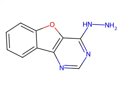 4-hydrazino[1]benzofuro[3,2-d]pyrimidine structure