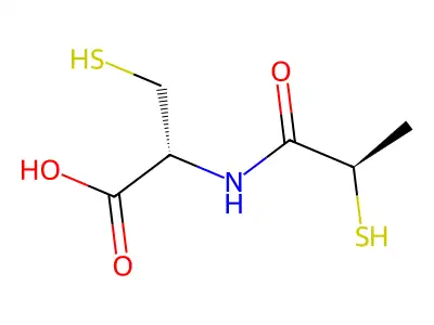 L-Cysteine, N-(2-mercapto-1-oxopropyl)-, (R)- structure