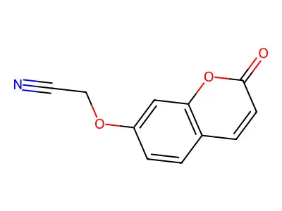 Acetonitrile, [(2-oxo-2H-1-benzopyran-7-yl)oxy]- structure