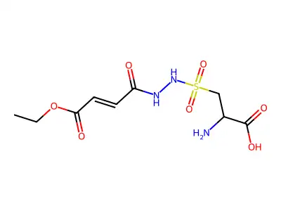 2-Amino-3-[[(4-ethoxy-4-oxobut-2-enoyl)amino]sulfamoyl]propanoic acid structure