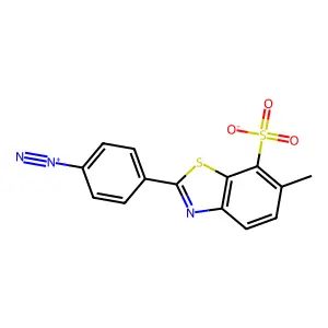 benzenediazonium, 4-(6-methyl-7-sulfo-2-benzothiazolyl)-, inner salt structure