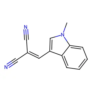 2-[(1-methyl-1H-indol-3-yl)methylidene]propanedinitrile structure