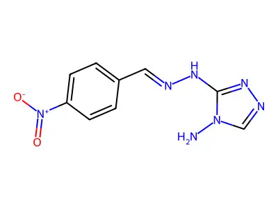 3-{2-[(4-Nitrophenyl)methylidene]hydrazinyl}-4H-1,2,4-triazol-4-amine structure