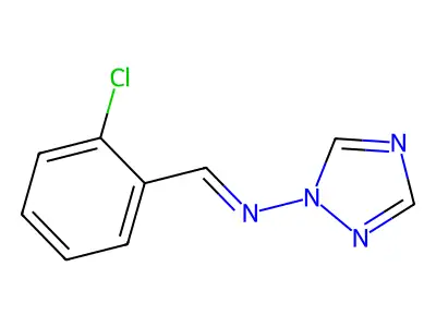 1-(2-chlorophenyl)-N-(1,2,4-triazol-1-yl)methanimine structure