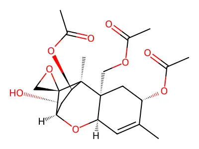 3-Hydroxy-12,13-epoxytrichothec-9-ene-4,8,15-triyl triacetate structure