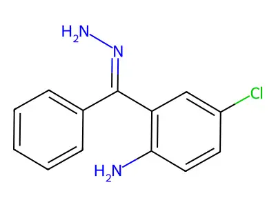 4-chloro-2-(C-phenylcarbonohydrazonoyl)aniline structure