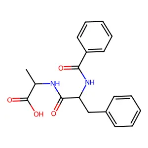 (2S)-2-[[(2S)-2-benzamido-3-phenylpropanoyl]amino]propanoic acid structure