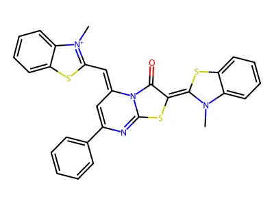 Chemical Compound (C29H21N4OS3+) structure