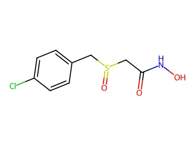 Acetamide, 2-(((4-chlorophenyl)methyl)sulfinyl)-N-hydroxy- structure