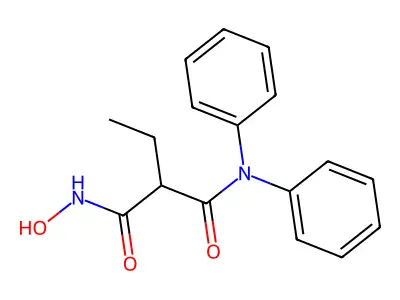 2-(Diphenylcarbamoyl)-N-hydroxybutanimidic acid structure