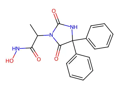 1-Imidazolidineacetamide, 2,5-dioxo-4,4-diphenyl-N-hydroxy-alpha-methyl- structure
