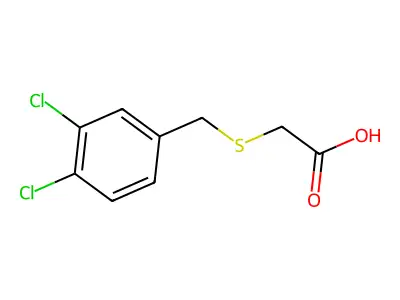 [(3,4-Dichlorobenzyl)thio]acetic acid structure