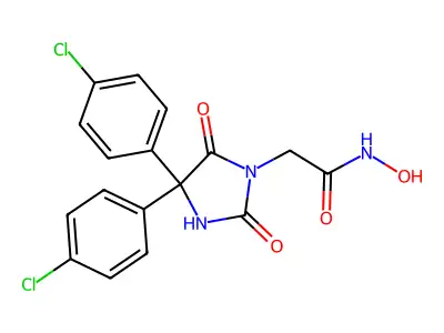 1-Imidazolidineacetamide, 4,4-bis(4-chlorophenyl)-2,5-dioxo-N-hydroxy- structure