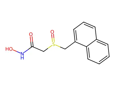 Acetamide, N-hydroxy-2-((1-naphthalenylmethyl)sulfinyl)- structure