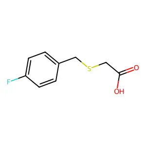 2-{[(4-Fluorophenyl)methyl]sulfanyl}acetic acid structure