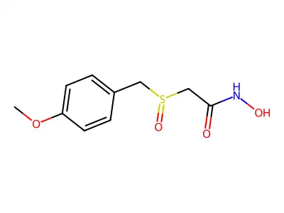 Acetamide, N-hydroxy-2-(((4-methoxyphenyl)methyl)sulfinyl)- structure