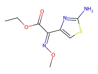 Ethyl 2-(2-aminothiazol-4-yl)-2-methoxyiminoacetate structure