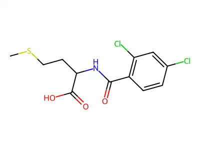 2-[(2,4-Dichlorophenyl)formamido]-4-(methylsulfanyl)butanoic acid structure