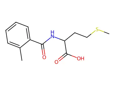 2-[(2-Methylbenzoyl)amino]-4-(methylthio)butanoic acid structure