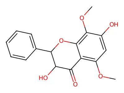 3,7-Dihydroxy-5,8-dimethoxyflavanone structure