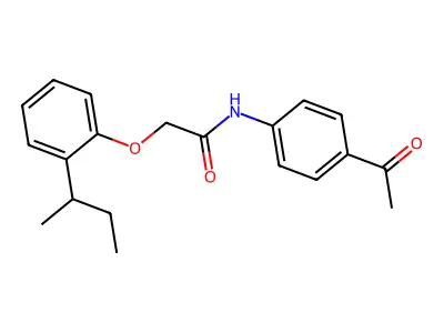 N-(4-acetylphenyl)-2-(2-sec-butylphenoxy)acetamide structure