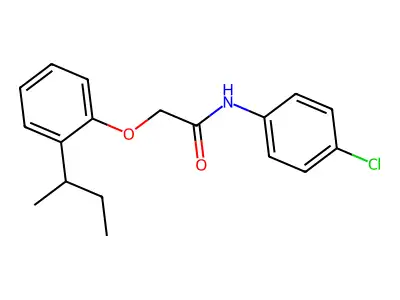2-(2-sec-butylphenoxy)-N-(4-chlorophenyl)acetamide structure