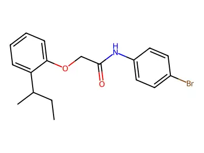 N-(4-bromophenyl)-2-(2-sec-butylphenoxy)acetamide structure