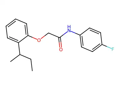 2-(2-sec-butylphenoxy)-N-(4-fluorophenyl)acetamide structure