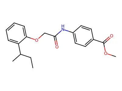 Methyl 4-{[(2-sec-butylphenoxy)acetyl]amino}benzoate structure
