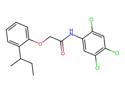 2-(2-butan-2-ylphenoxy)-N-(2,4,5-trichlorophenyl)acetamide structure