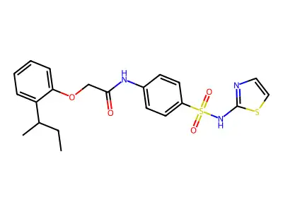 2-(2-sec-butylphenoxy)-N-{4-[(1,3-thiazol-2-ylamino)sulfonyl]phenyl}acetamide structure