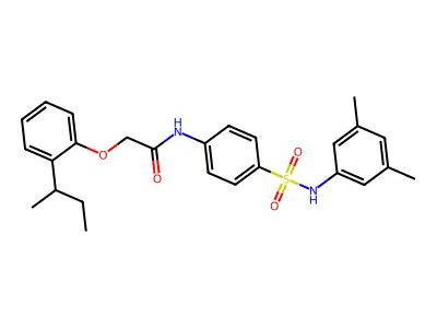 2-(2-butan-2-ylphenoxy)-N-[4-[(3,5-dimethylphenyl)sulfamoyl]phenyl]acetamide structure