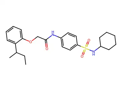 2-(2-sec-butylphenoxy)-N-{4-[(cyclohexylamino)sulfonyl]phenyl}acetamide structure