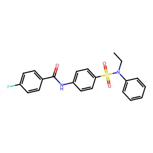 N-[4-[ethyl(phenyl)sulfamoyl]phenyl]-4-fluorobenzamide structure