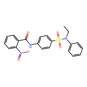 N-[4-[ethyl(phenyl)sulfamoyl]phenyl]-2-nitrobenzamide structure