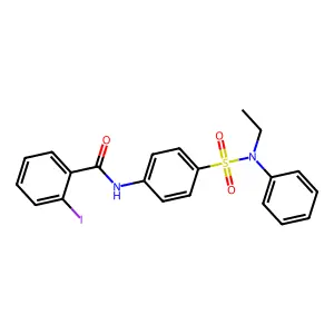N-[4-[ethyl(phenyl)sulfamoyl]phenyl]-2-iodobenzamide structure