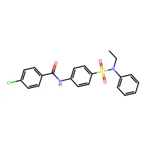 4-chloro-N-[4-[ethyl(phenyl)sulfamoyl]phenyl]benzamide structure