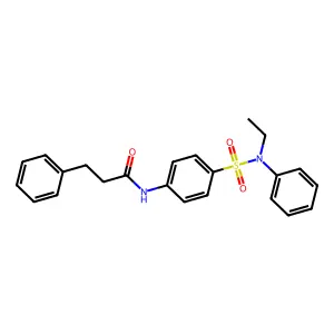 N-[4-[ethyl(phenyl)sulfamoyl]phenyl]-3-phenylpropanamide structure