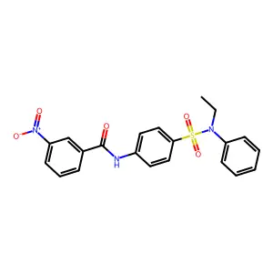 N-[4-[ethyl(phenyl)sulfamoyl]phenyl]-3-nitrobenzamide structure