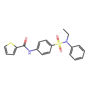 N-[4-[ethyl(phenyl)sulfamoyl]phenyl]thiophene-2-carboxamide structure