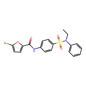 5-bromo-N-[4-[ethyl(phenyl)sulfamoyl]phenyl]furan-2-carboxamide structure