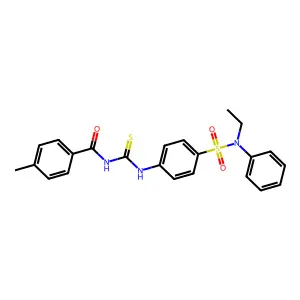 N-[[4-[ethyl(phenyl)sulfamoyl]phenyl]carbamothioyl]-4-methylbenzamide structure
