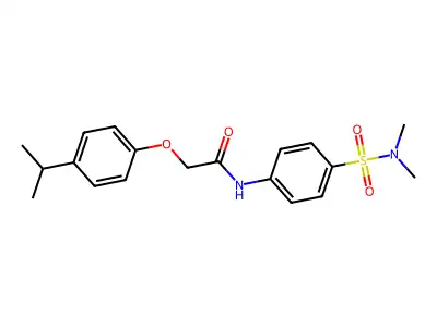 N-{4-[(dimethylamino)sulfonyl]phenyl}-2-(4-isopropylphenoxy)acetamide structure