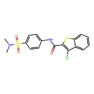 3-chloro-N-[4-(dimethylsulfamoyl)phenyl]-1-benzothiophene-2-carboxamide structure