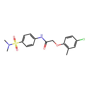 2-(4-chloro-2-methylphenoxy)-N-[4-(dimethylsulfamoyl)phenyl]acetamide structure